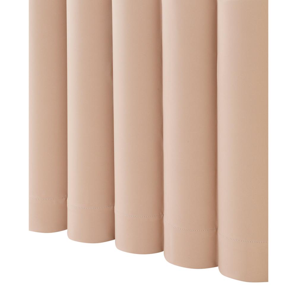 ドレープカーテン オーブ 1級遮光・防炎 ピンクベージュ PBE