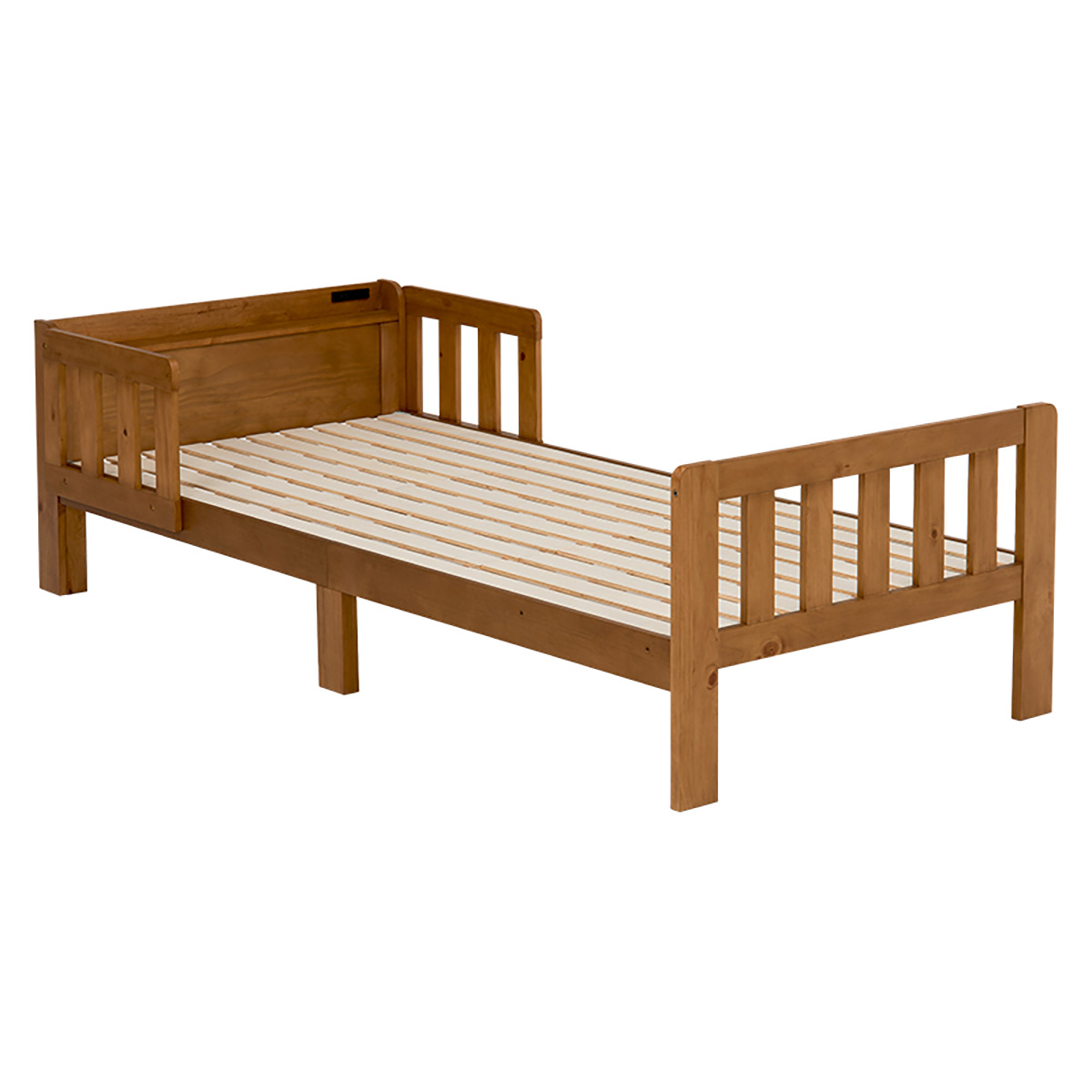 ベッド シングルベッド 2口コンセント 宮棚付き 連結できるシングル