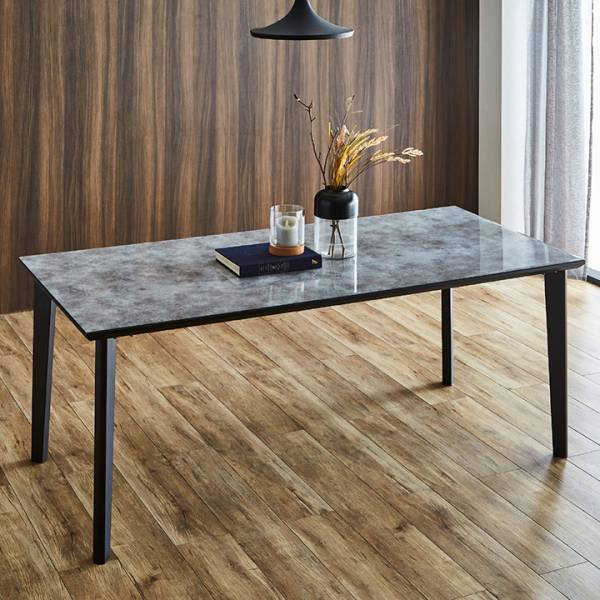 ガラス天板 ダイニングテーブル 幅180cm グレーの通販情報 - 家具通販
