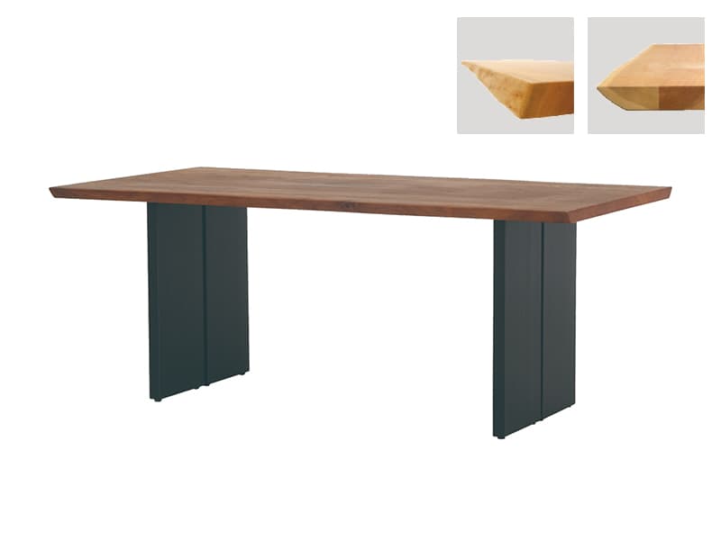 DT080-248 オーダーテーブル 天然耳付天板約40mm | ナガノインテリア