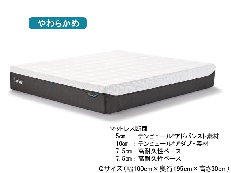 テンピュール プロリュクス30 やわらかめ クイーンマットレス|TEMPUR