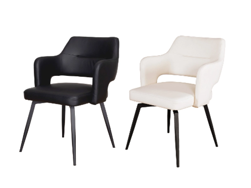 オルビア 回転チェア ブラック / ホワイト | 家具インテリア通販