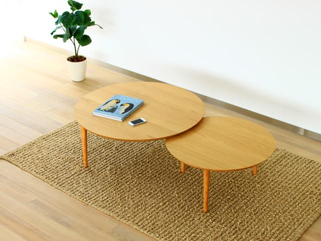 バルーン 90-2枚 リビングテーブル | 高野木工 | 家具インテリア通販