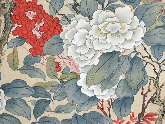 椿椿山 花鳥図 掛軸【コレクション整理】 - 掛軸買取 古美術永澤