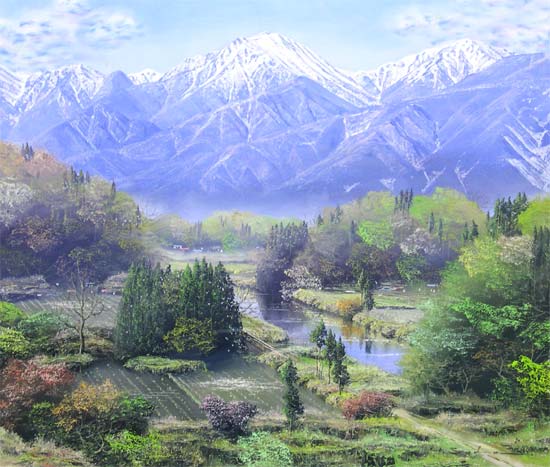 油彩画肉筆風景画50号作者ムラキ