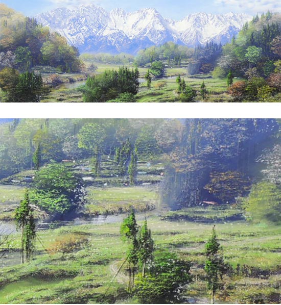 絵画 油絵 穂高 （佐田光） 送料無料 【海・山】【肉筆】【油絵