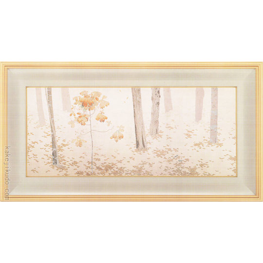 菱田春草 絵画 『落葉・左隻』 送料無料 【複製】【美術印刷】【巨匠