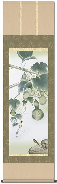 花鳥画 六瓢 唐沢碧山 （草友会） 尺五 【特価】 日本製 花鳥画