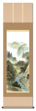 彩色山水 - 掛け軸（掛軸）販売通販なら掛け軸総本家