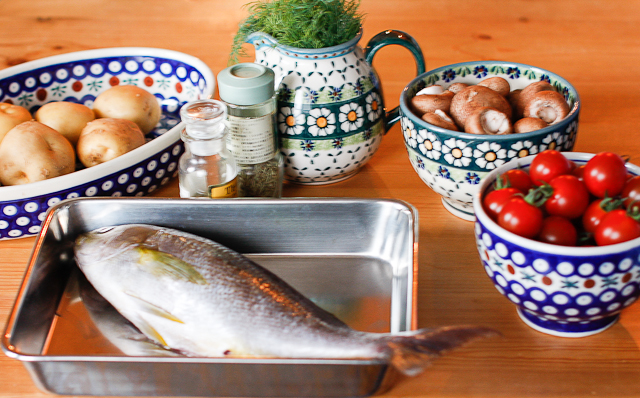 魚のオーブン焼き ケルセン- 愛らしい陶器ポーリッシュポタリー