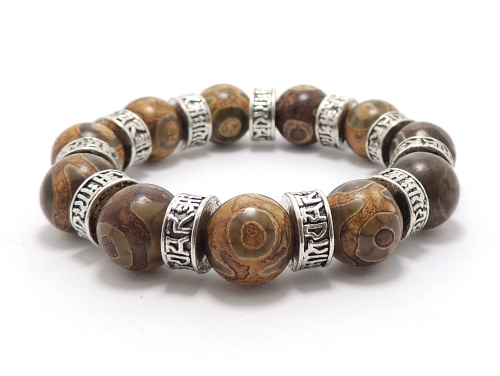 エスニックブレスレット・アジアンパワーストーン(メンズ) チベット天