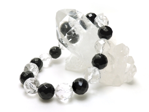 パワーストーンブレスレット クリスタル(水晶)(64面カット)AAAA(4月