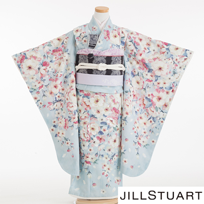 七五三 着物 レンタル 7歳 四つ身セット 320166 JILLSTUART 水色 桜柄