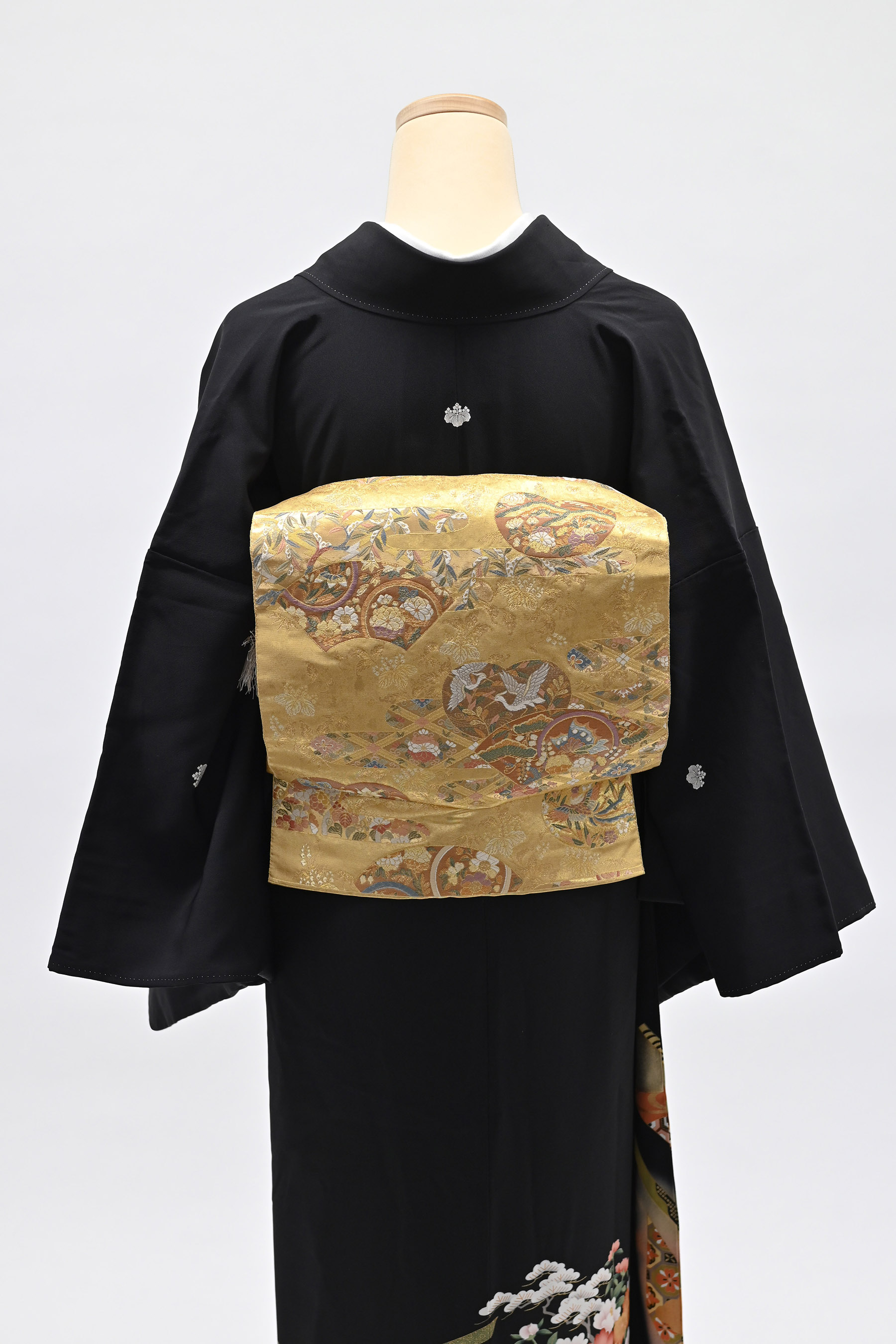 JT-007 熨斗に花車 黒留袖レンタル カークお母様衣裳 by KIRK MENS 青山店