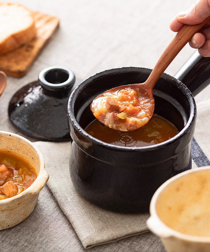 茅乃舎別誂え 片手土鍋（1～2人用）｜茅乃舎(かやのや)｜久原本家