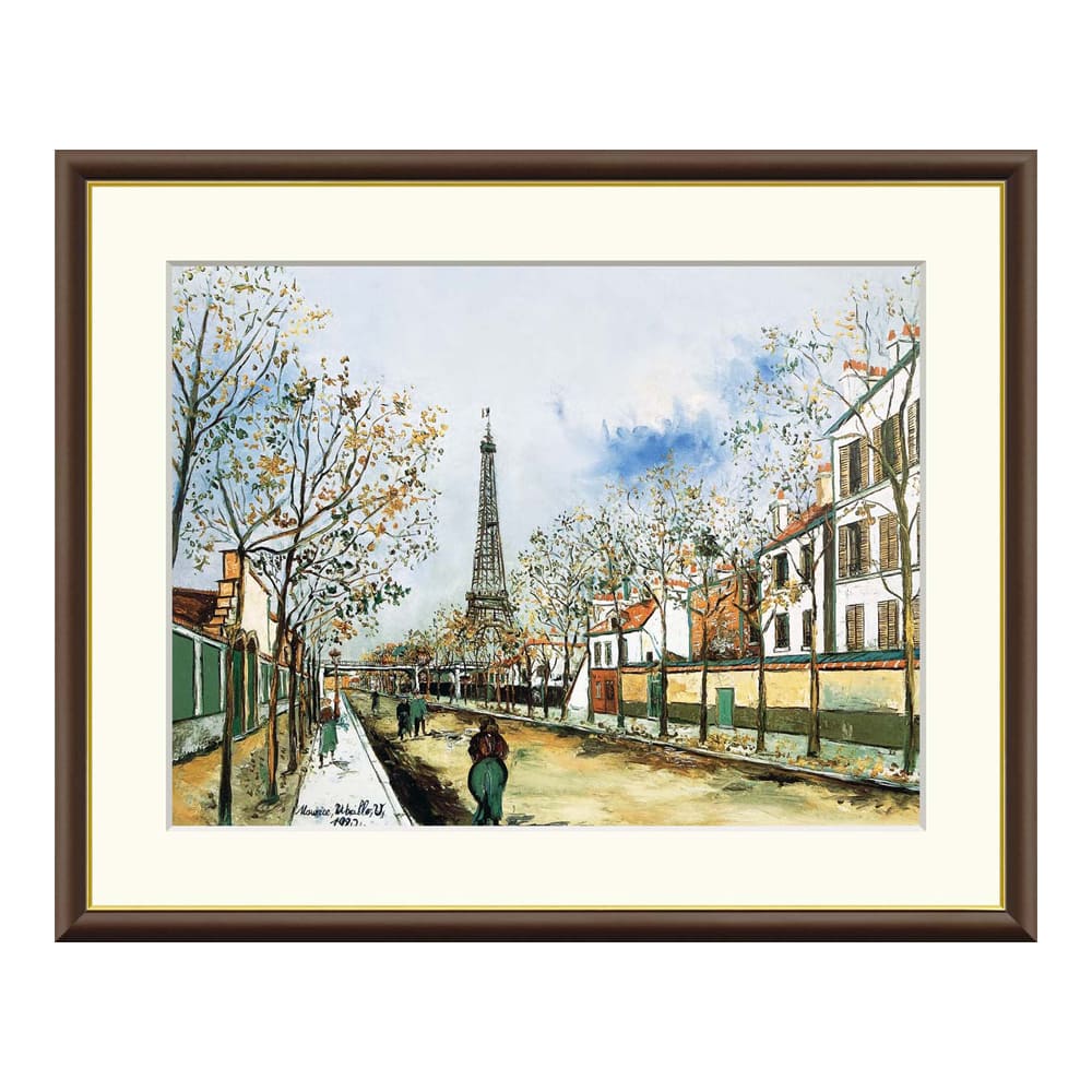 ユトリロ、MauriceUtrilloソルバン道り、限定高級画版、新品額付