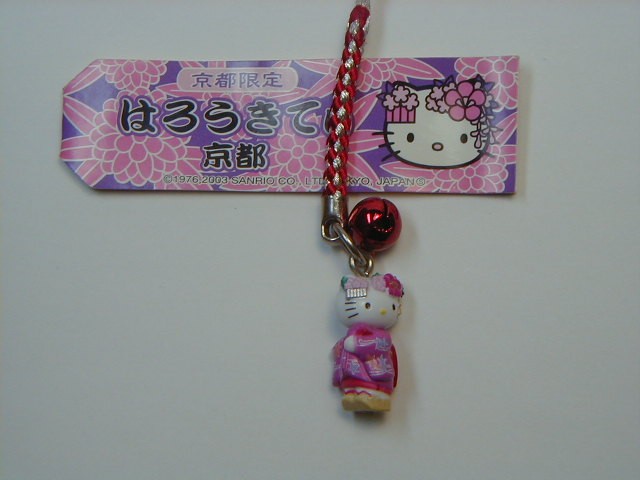 京都限定 舞妓 キティ 根付け