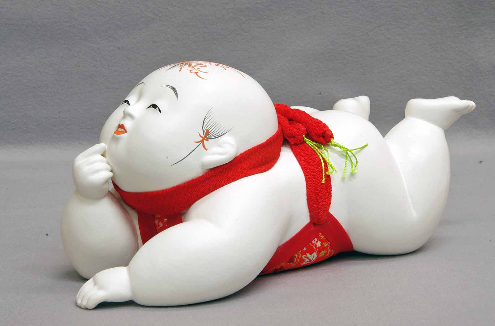 御所人形 這子（特大）陶製