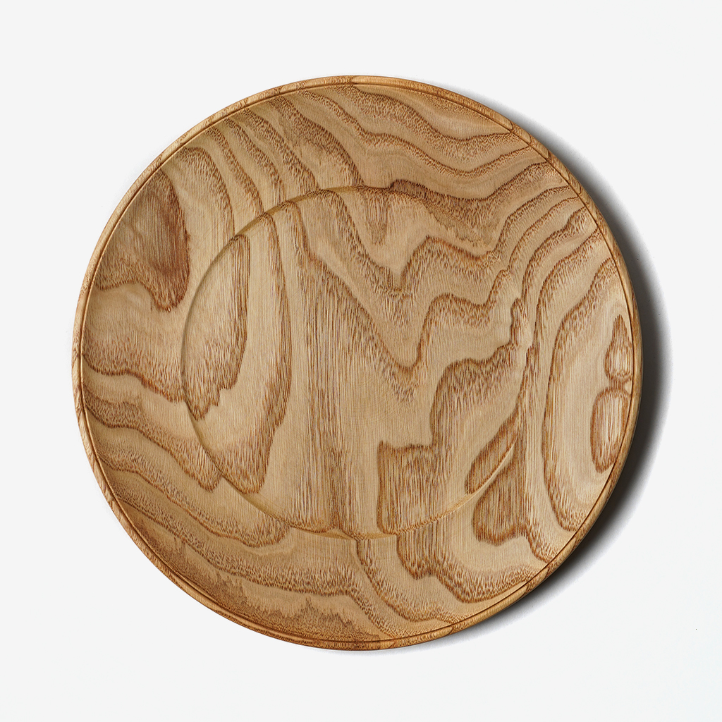 foot of the mountain フットオブザマウンテン リム皿 栗 A(Φ24cm