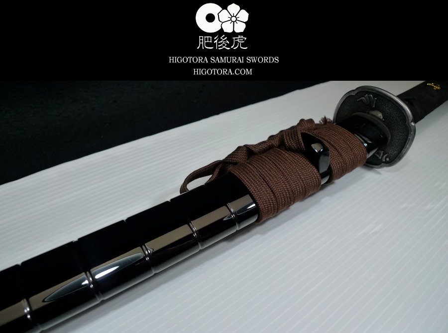 肥後虎模擬刀・標準型・2尺3寸5分・革巻き・印籠刻鞘｜製作事例｜肥後