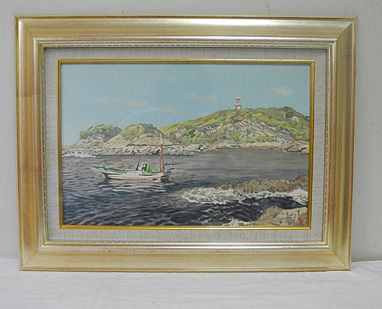 10233] 中神英臣 洋画 剣崎灯台 (三浦半島)6号 - 広田屋 ブランド質屋通販