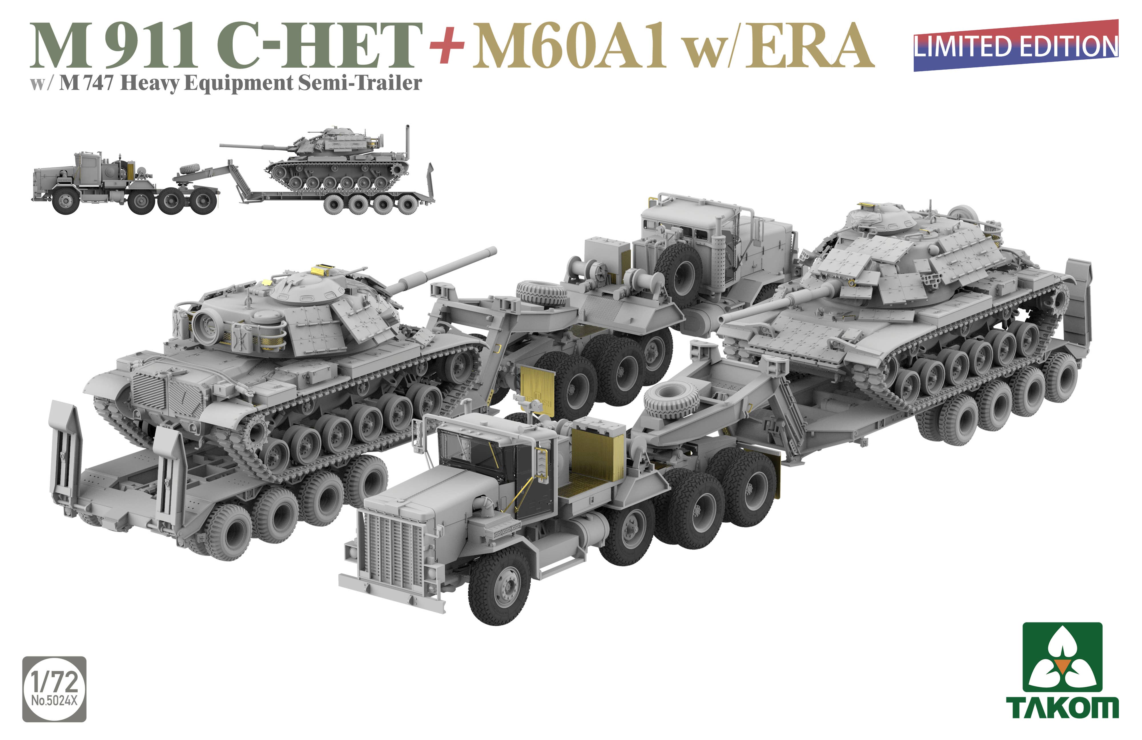 M911 C-HET w/M747 Heavy Equipment Semi-Trailer + M60A1 w/ERA | HLJ.com