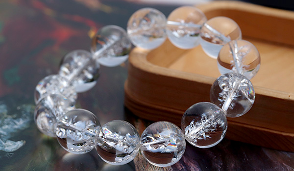 大玉ブレス（エレクトリックアイリスクォーツ）14mm|パワーストーンの