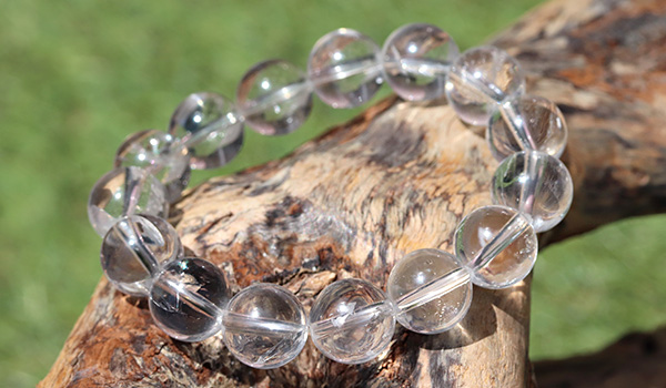 大玉ブレス（山梨県黒平産水晶）12mm ※ギャランティカード＆桐箱付き