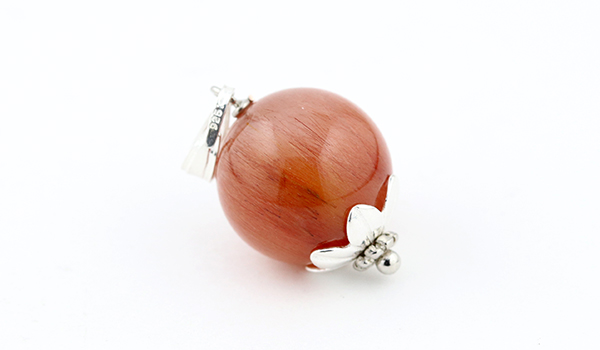 希望の光ペンダント（レッドルチルクォーツAAA）13mm※チェーン別売り