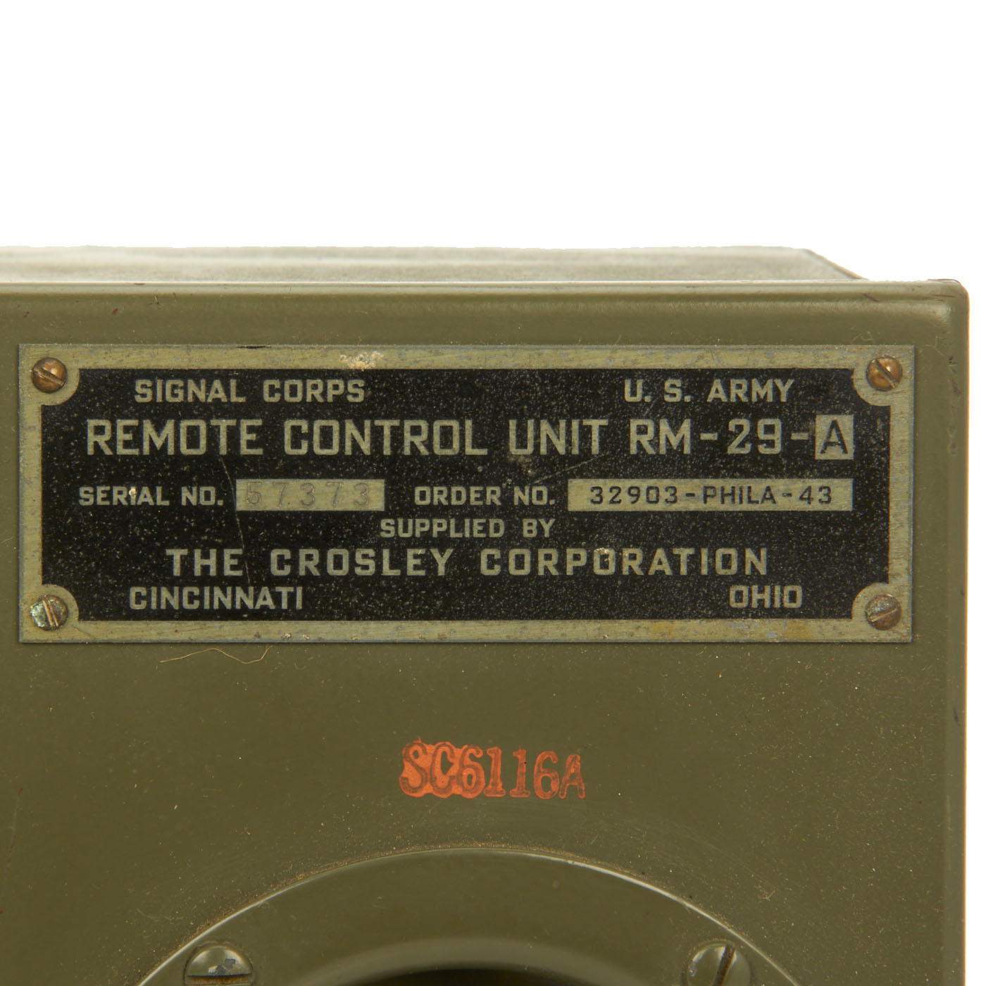 Original U.S. WWII Signal Corps RM-29-A Remote Control Phone Unit