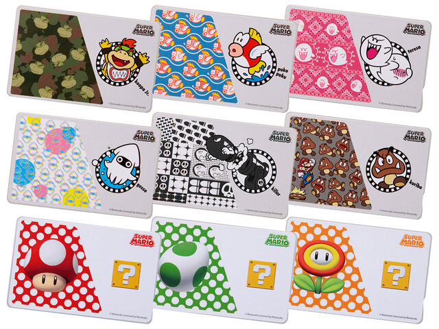 スーパーマリオ』公式グッズ「ICカードステッカー」「スマートフォン