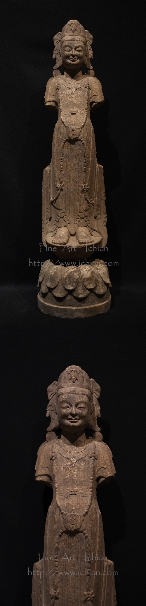 石造 蝉冠菩薩立像 北魏末～東魏 ｱﾙｶｲｯｸｽﾏｲﾙ :: ichian