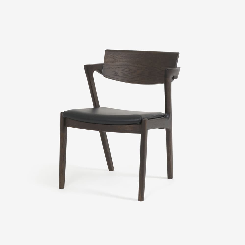 浜本工芸 ダイニングチェア（肘付き）「DA-8208」オーク材カフェ色