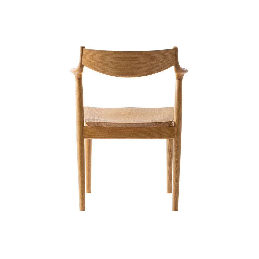 浜本工芸 ダイニングチェア（肘付き）「DA-7004M」板座 オーク材