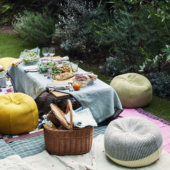 MINI PUUF MELANGE Sage green｜1人掛け｜IDEE SHOP Online