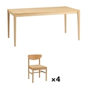 NOVA DINING TABLE SQUARE 1400 Natural×Natural｜ダイニングテーブル