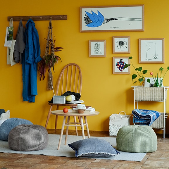 MINI PUUF Cover MELANGE Sage green｜1人掛け｜IDEE SHOP Online