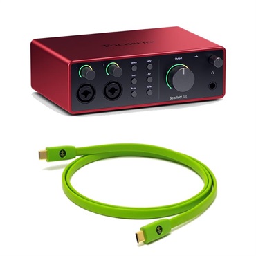 Focusrite Scarlett 2i2 gen4 + OYAIDE製高品質USBケーブルセット(Type
