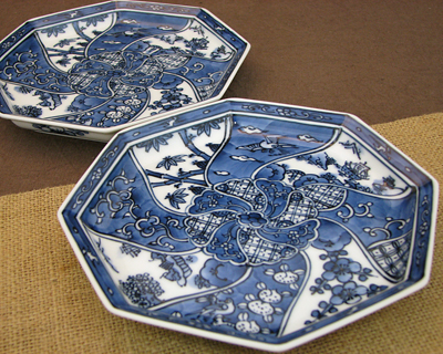 染付捻祥瑞八角和皿 -限定商品・受注生産商品・業務用和食器在庫処分