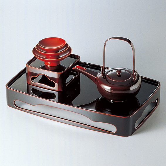 屠蘇器 旭型 溜 木製 漆塗り 12-15203 漆器の井助