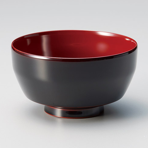 お好み椀 面取椀 溜内朱/朱 漆塗り 12-04803/04806 漆器の井助