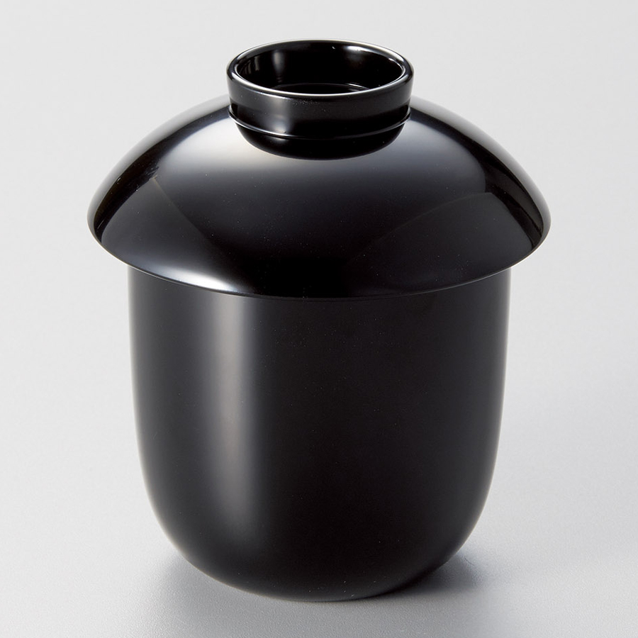 吸物椀 かぶせ小吸椀 黒 木製 漆塗り 12-00703 漆器の井助