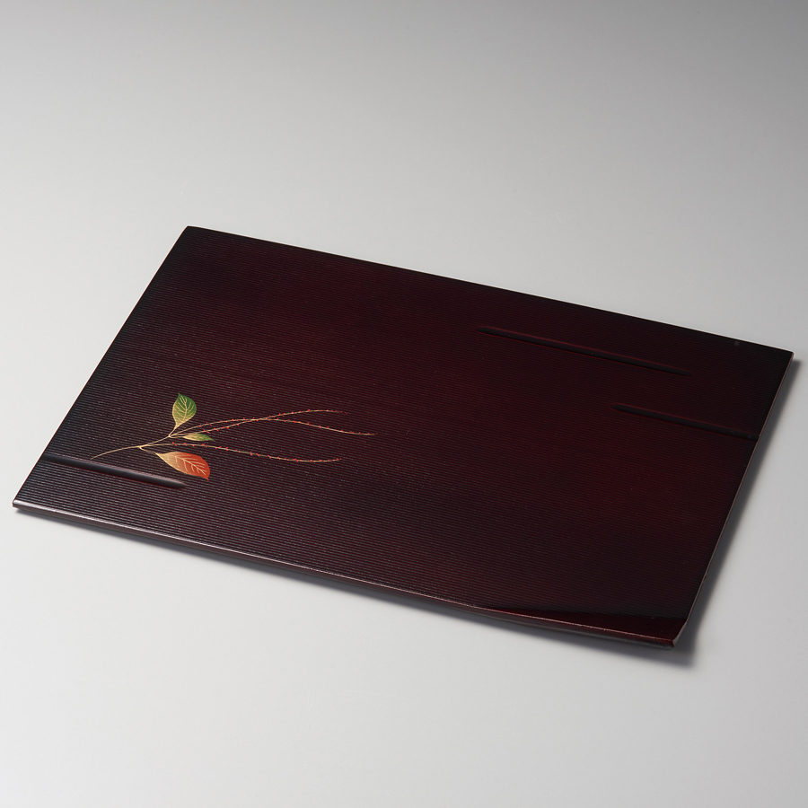 隅折卓上膳 水引草 木製 ランチョンマット・折敷 12-09707 漆器の井助