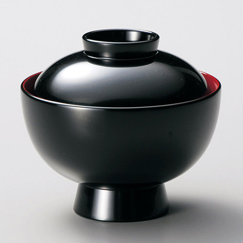 雑煮椀 無地 朱/黒 漆塗り・木製 漆器の井助