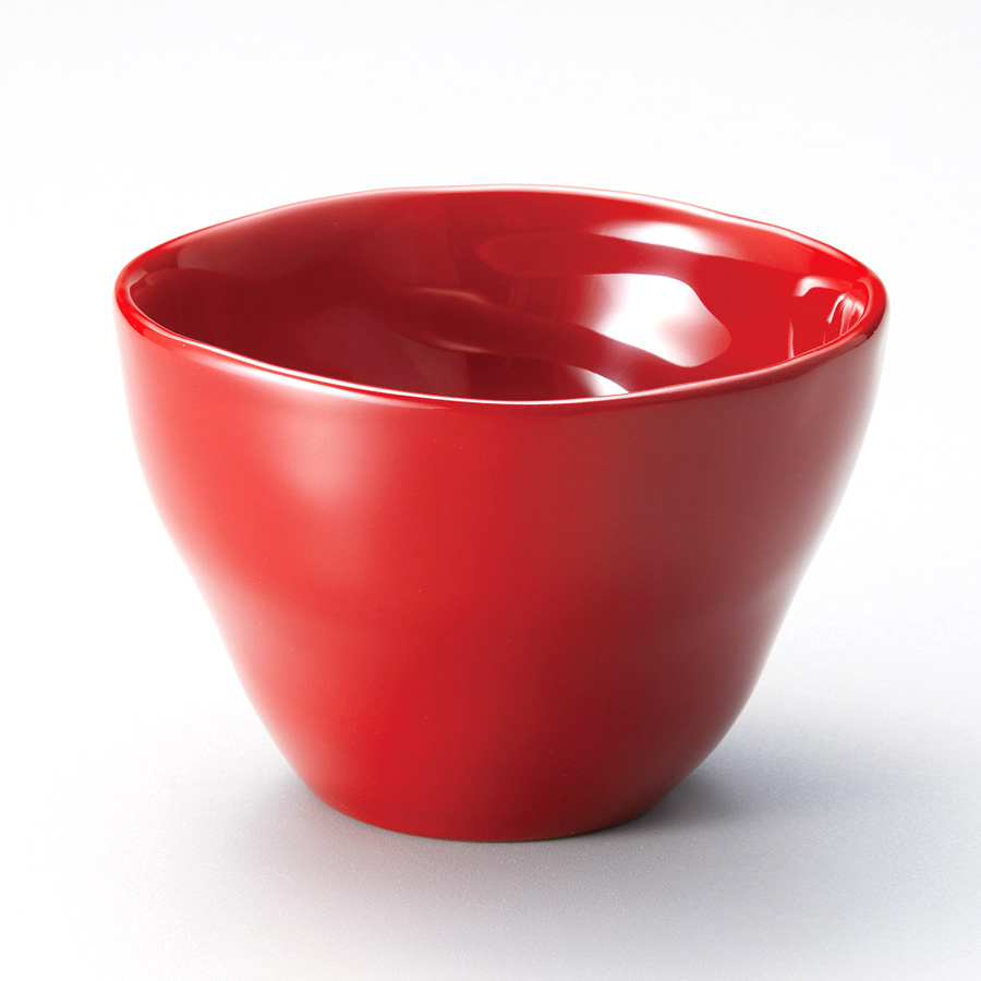 ゆがみカフェ椀 溜/朱/古代朱 漆塗り 12-02806/02807/MK-460 漆器の井助