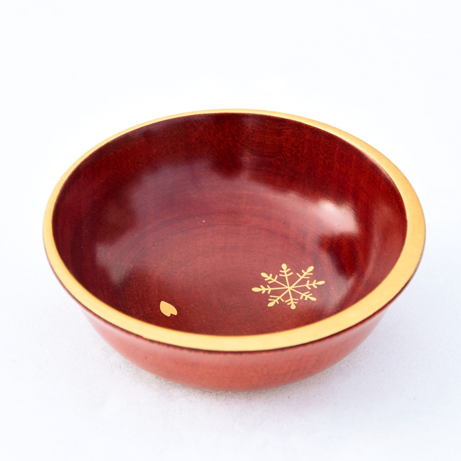 ぐい呑み 茜 雪月花 木製 漆塗り 盃 おちょこ 酒器 漆器の井助