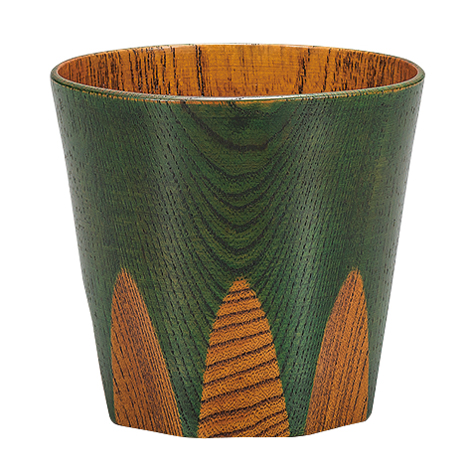 游カップ 漆切子 赤/黒/緑 木製 漆塗り FC2-7/8/9 漆器の井助