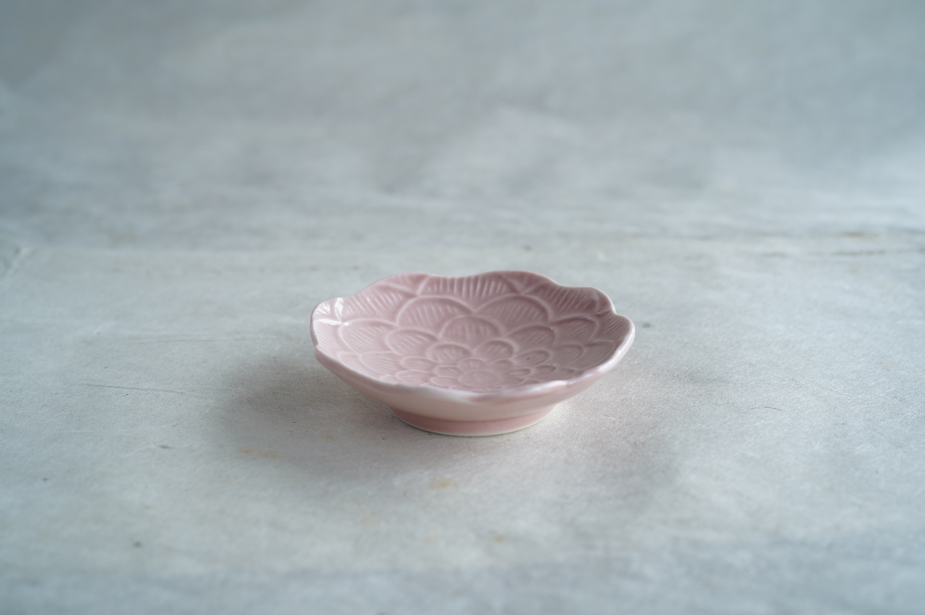 阿部春弥 牡丹文豆皿