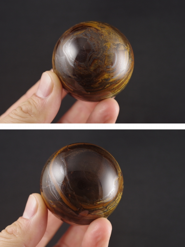 タイガーアイ（虎目石）丸玉51mm 天然石販売 名取貴石 天然石原石