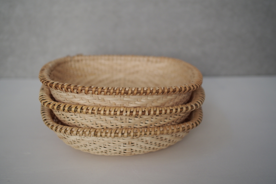 マタタビの飾り編み四角盛りかご - ウェブショップ - jokogumo - よこぐも